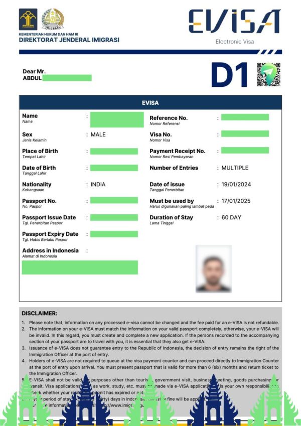 Multiple Entry Tourism Visa D1 for 2 Years (Standard) – Visa Agency by ...