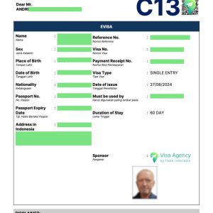 C13 Visa: Join a Vessel or Ship in Indonesia (Seaman Visa)