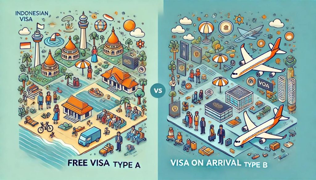 Indonesian Free Visa (Type A) and Visa On Arrival (Type B)