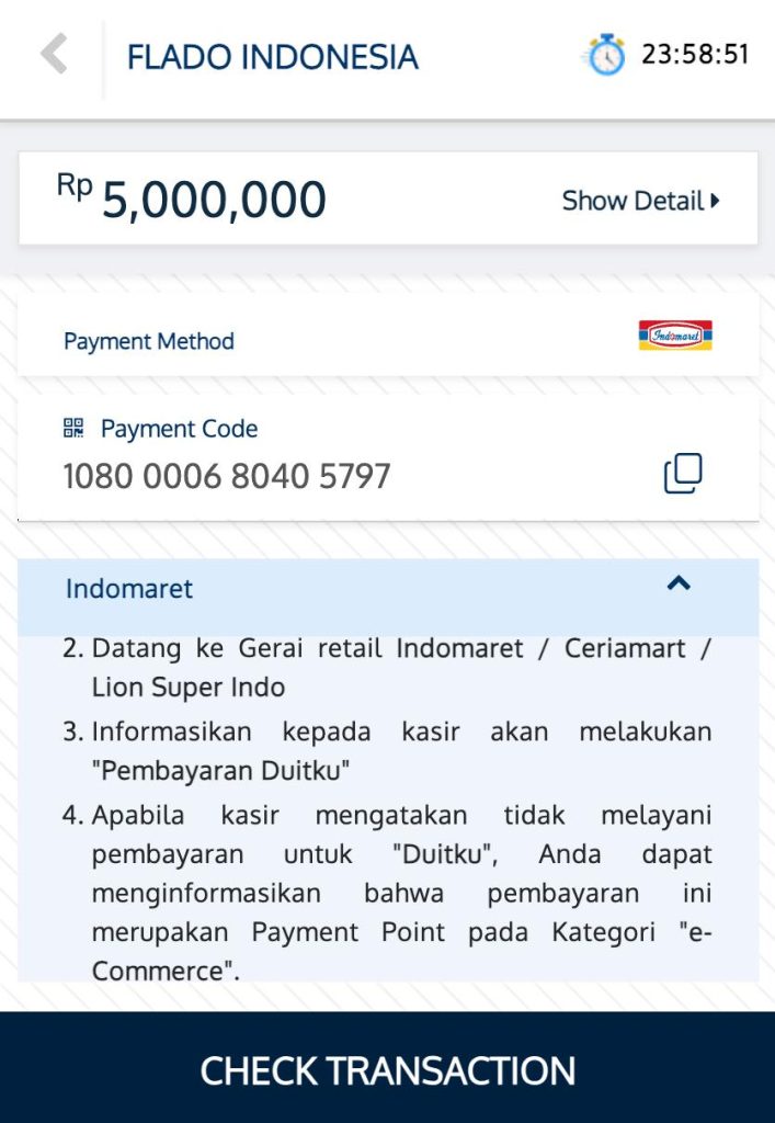 Indomaret Instruction