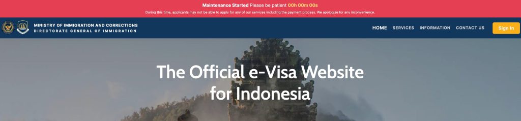 The Official e-Visa Website for Indonesia Under Maintenance? How to Get Your Visa in 5 Minutes